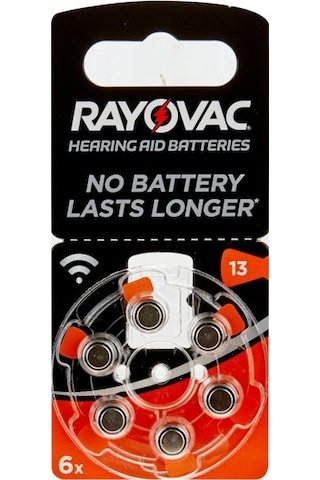 Rayovac Hearing Aid Batteries 13 Numara Blister İşitme Cihaz Pili 6 x 10'lu