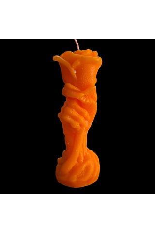 Dekoratif Hayalet Eli Gül Modeli Mum Çok Renkli
