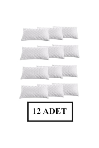 Adarya Home Kapitoneli Fermuarlı Yastık Koruyucu Alez 12 Adet 50 x 70