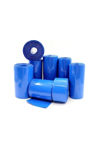 Shrink - 80mm - Isıyla Daralan Makaron - 1 Metre - Mavi