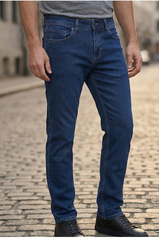 Little Cup Jeans Co Erkek Mavi Klasik Kesim Pamuklu Esnek Jean Kot Denim Pantolon