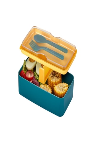 Bayev 103 Tek Katlı Çatal Kaşıklı Saklama Kabı - Beslenme Yemek Kutusu Lunch Box