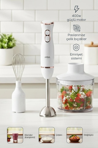 Sinbo SHB-7530 Çok Fonksiyonlu El Blender Seti