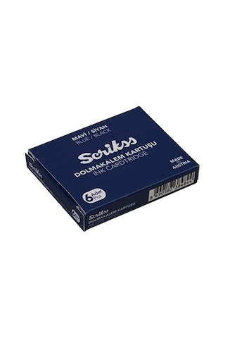 Dolma Kalem Kartuşu Mavi Siyah 6'li Paket Diğer
