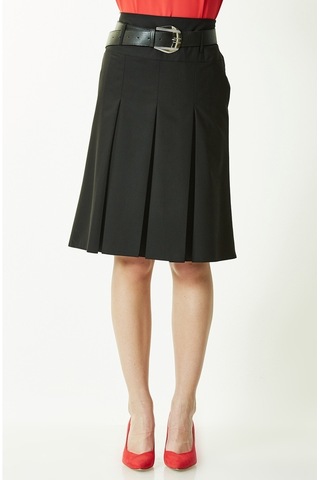 Soralline Kadın Etek 65 Cm Boyunda 3 Pile 724 Siyah Siyah