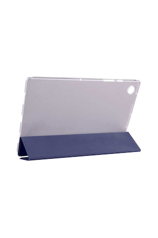 Galaxy Uyumlu  Tab A8 10.5 Sm-x200 2021 Bulut E-ticaret Smart Cover Standlı 1-1 Kılıf-lacivert Arka Kapak