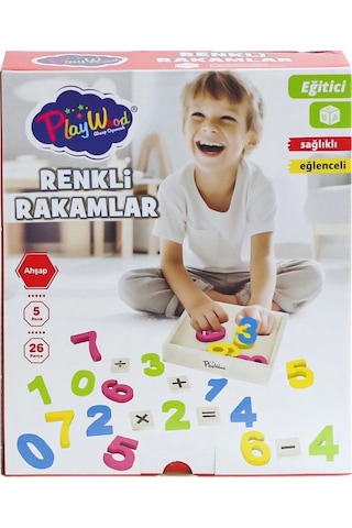 Ony-401 Ahşap Renkli Rakamlar 26 Parça -onyıl Oyuncak