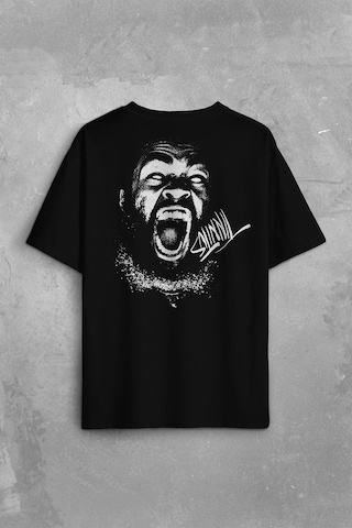 Zeroh Tinnitus Music Albüm Sırt Ön Baskılı Oversize Tişört Unisex T-shirt 001