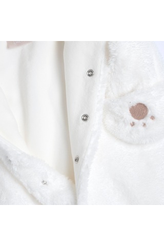 Chicco Kapüşonlu Önden Açılan Peluş Tulum 09100293000000 000030 Beyaz