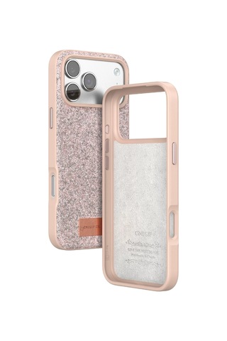 Onegif - 794 - Apple iPhone Uyumlu 17 Pro Max Bright Simli Kapak - Glblseme - - Pembe