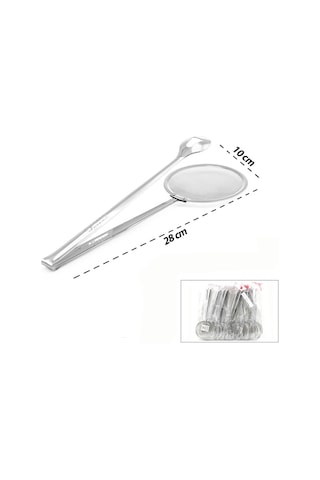 Baysa-103 Çörek Kızartma Maşası M.sap 19cm Tel Süzgeçli 10cm Metal Maşa 24.5cm Metal Çerçeve - 20'li Paket Diğer