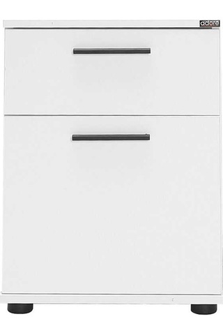 White Çekmeceli Kapaklı Komodin-mat Beyaz 40x57x41 Cm Gxyxd