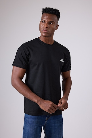 Marıne Tee Deniz Temalı Ribana Bisiklet Yaka Pamuk T-shirt-3144 SIYAH