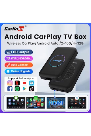 Tbox Lite S Carplay 4gb+32gb Android Auto Youtube Video Netflix