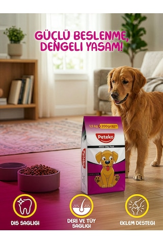 Peteko Yetişkin Köpek Maması Kuzulu Ve Pirinçli 1700 G