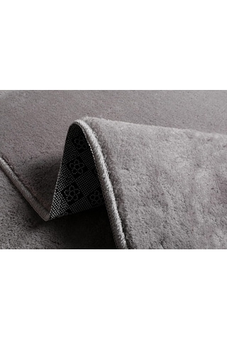 My Evilla Modern Dekoratif Örgü Saçaklı Simirna Peluş Halı Yolluk Açık Gri 80 X 150 Genel