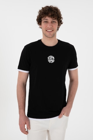 U.S. Polo Assn. Erkek Regular Fit Bisiklet Yaka Siyah Tişört 50306900-VR046