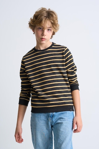 Alexandergardi Alexandergardı Çizgili Bisiklet Yaka Çocuk Sweatshirt Antrasit