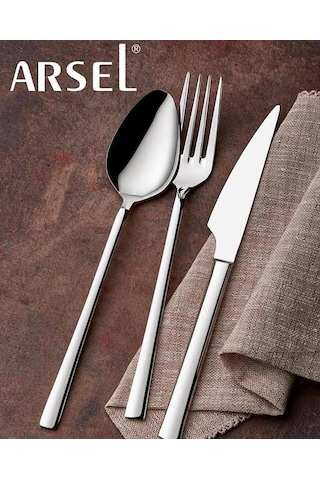 Arsel Alize Sade 12 Adet Yemek Bıçak Gri