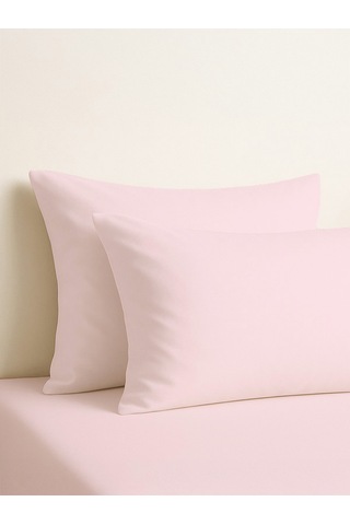 Purecomfort %100 Doğal Pamuk 2'li Yastık Kılıfı Seti Toz Pembe Toz Pembe