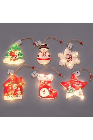 Happychildhood Noel Dekoratif Işıkları 6 Parçalı Set Noel Süsleri