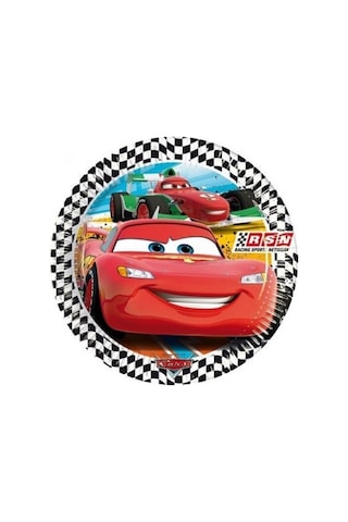 Arabalar Cars Şimşek Mcqueen Temalı Karton Tabak Ve Bardak Seti 8+8 Adet Tüm Yaşlar