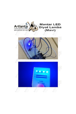 Mavi Mantar Led Diyot Lamba 100 Lü 1 Paket Mavi 4.8 Mm Mini Mantar Led Lamba Deney Bilim Proje Arduino Işığı