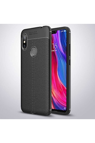 Xiaomi Redmi Note 6 Pro Kilif Deri Tarzi Niss Silikon Case 389472359