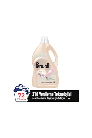 Perwoll Açık Renkliler Sıvı Çamaşır Detarjanı 3.96 Litre, 4l