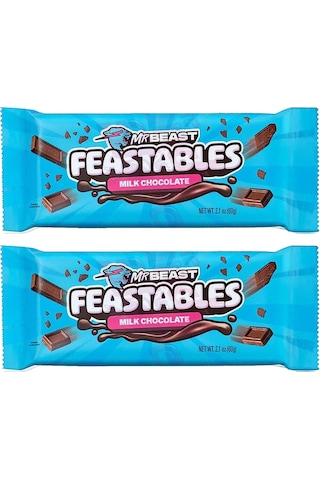 Feastables Mr Beast Milk Chocolate Sütlü Çikolata 60 Gr X 2 Adet