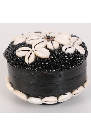 Bali Boncuklu Kapaklı Kutu 11 X 9 Cm