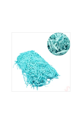 Zikzak Kırpıntı Kağıt Paketleme Dolgu Malzemesi, 50 Gr - Mavi 1+