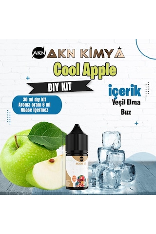 Cool Apple Dıy Kit Yeşil Elma Buz Gıda Aroması %20 Oranda Aroma İçerir Hazır Değildir 30 Ml