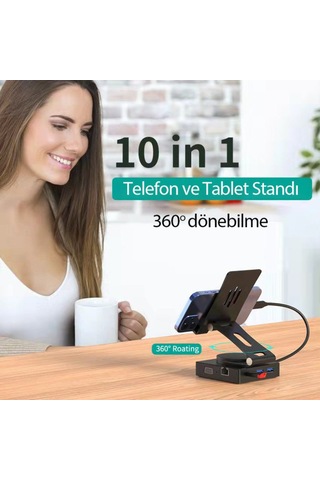Newface Dönüştürücü 10in1 Hub 116 - Gri Gri