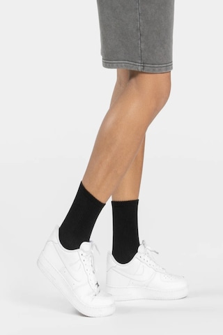Ozzy Socks 6 Çift Logosuz Siyah Dikişsiz Pamuklu Tenis Unisex Soket Çorap Siyah