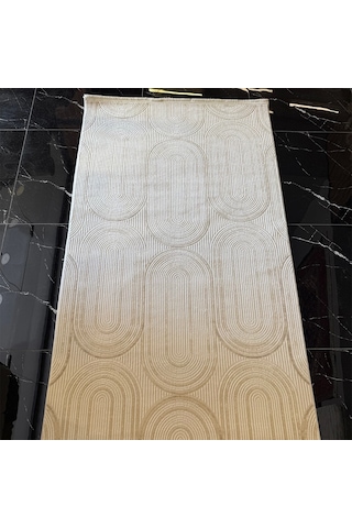Hoom Rugs İpek 1133 Vizon Akrilik Pamuk Taban Keçeleşmeyen Halı Vizon