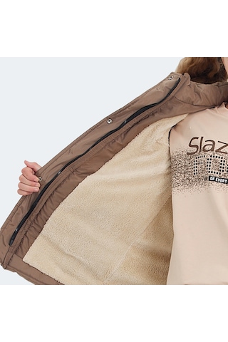 Slazenger CANDY Çocuk Kapüşonlu Bej Mont & Kaban