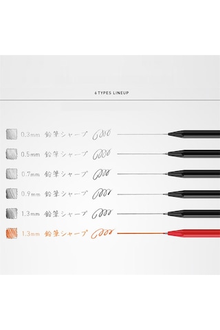 Kokuyo Mechanical Pencil Enpitsu Sharp 1.3mm Red Kırmızı