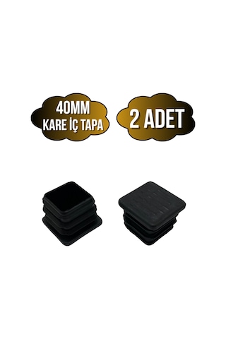 Kare Demir Profil İç Tapa Geçme Plastik Ayak Geçme Koruma Plastiği 40mm 2 Adet Siyah Kare Demir Profil İç Tapa Geçme Plastik Ayak Geçme Koruma Plastiği 40mm 2 Adet Siyah