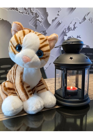 Selay Oyuncak Krem Peluş Kedi 28Cm