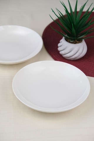 Tabak Evi Porselen Chic Çukur Tabak 19,50cm 550cc 2 Li Krem