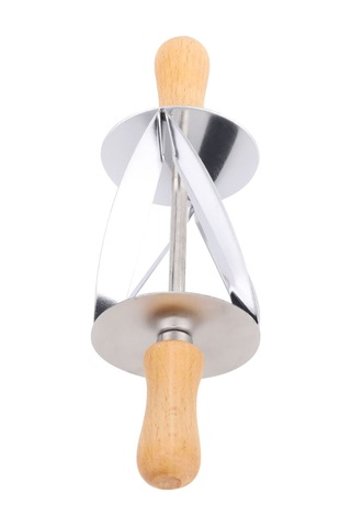 Kosona Pasta Kesici, Çapraz Bıçaklı Paslanmaz Çelik Croissant Dough Bölücü, Ahşap Kolu Mutfak Fırın Aracı Diğer