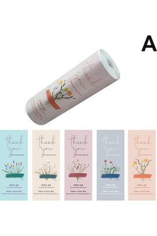 150 Adet/rulo Çiçek Desenli Çıkartmalar Satın Aldığınız İçin Teşekkür Ederiz A Diğer