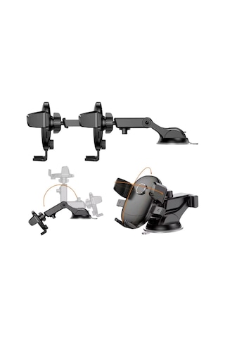 Blue Spectrum H-xp331 Ekstra Güçlü Vantuzlu Araç İçi Telefon Tutucu Siyah