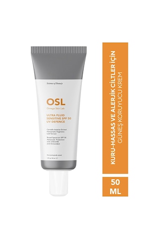 Osl Omega Skin Lab Ultra Fluid + Sensitive Hassas Ciltler İçin Spf 50 Uv Defence 50 Ml