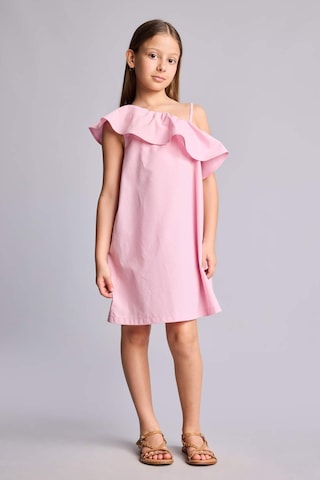 Defacto Kolsuz Pamuklu Mini Elbise Kız Çocuk H7519a826hspn86 Pembe-pn86