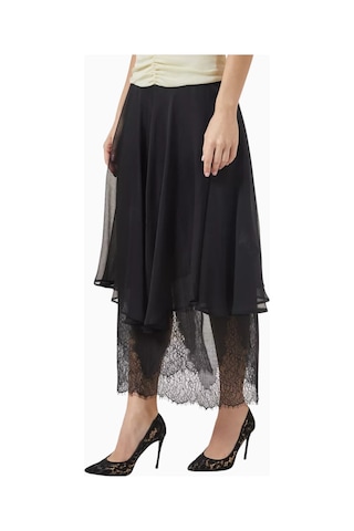 Castle Black Black Suede Studio Gia 100 Dantel Ve Saten, Siyah Ince Topuklu Stiletto Ayakkabı Topuklu Ayakkabı 38