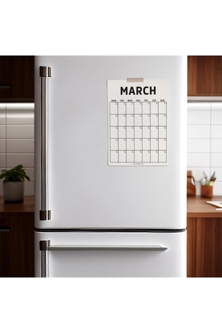 Tarihsiz Aylık Planlayıcı Duvar Takvimi - Minimalist Siyah Beyaz Modern Planlayıcı 12 Ay