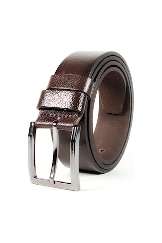 Mergenshoes Kahve Hakiki Deri Erkek Kumaş Pantolon Kemeri K01 001