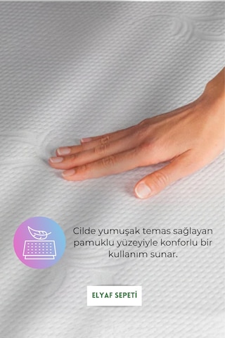 Pamuklu Üst Kumaşlı Yatak Alezi Ultra Sessiz Sıvı Geçirmez Yatak Koruyucu Alez Beyaz